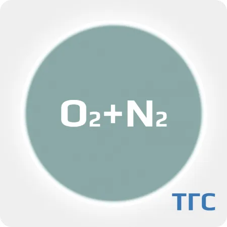 Техническая газовая смесь: Кислород 5.0 (O2) 0,98% в  Азоте 5.5 (N2) ост.  в баллоне 40 л. 100 бар.